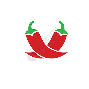 红色颜料两个新鲜红辣椒的例证 在白色背景上孤立的股票矢量图插图蔬菜男人卡通片吉祥物香料寒冷标识辣椒胡椒插画
