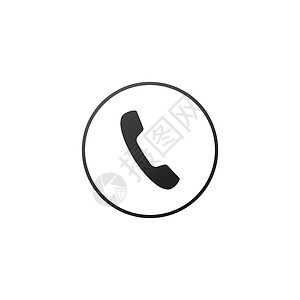 圆圈中的电话图标手机图标 您的的电话符号 在白色背景上孤立的股票矢量图细胞顾客网络热线网站供应商讲话技术互联网拨号图片