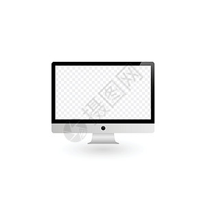 显示监视器计算机矢量模型 在白色背景上孤立的股票矢量图电脑嘲笑灰色网络电子插图笔记本网站框架青铜图片