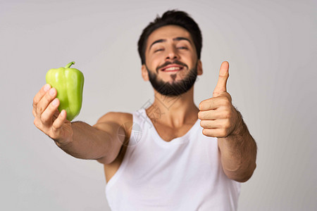 绿胡椒零食健康食物情感 b 健康饮食情绪蔬菜产品男人男性食品午餐重量卷曲沙拉图片