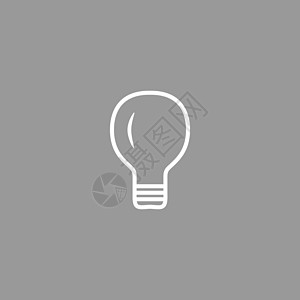 灯泡平面标志设计简单 矢量图 图标导航创新技术活力阴影商业力量插图黑色创造力图片