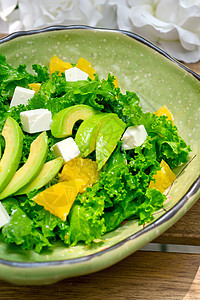 新鲜鳄梨沙拉蔬菜食品减肥午餐食物烹饪营养美食饮食盘子图片