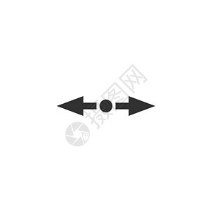 定向两个相反的方向拉伸箭头 显示可移动物体的移动或方向 可用于手册 演示文稿应用程序 它制作图案矢量图片