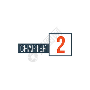 第 2 章设计模板可用于书籍设计或标签 在白色背景上孤立的股票矢量图图片