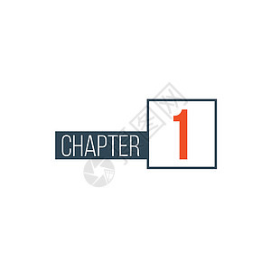 第 1 章设计模板可用于书籍设计或标签 在白色背景上孤立的股票矢量图图片
