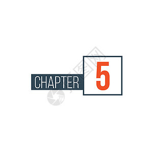 第 5 章设计模板可用于书籍设计或标签 在白色背景上孤立的股票矢量图图片