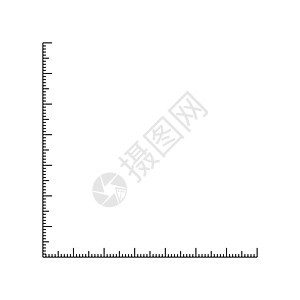 白色图表标尺的比例标记 在白色背景上孤立的股票矢量图图片