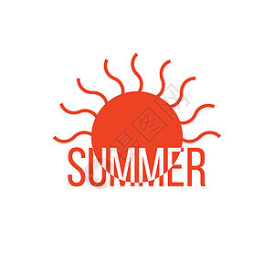 平太阳图标 夏季象形图 阳光符号 在白色背景上孤立的股票矢量图标识辉光界面网络晴天季节气候插图用户网站图片
