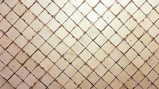 旧白瓷砖背景 古陶瓷小平方瓷砖 供室内和室外使用 有光滑和毛料墙纸制品艺术正方形浴室水泥厨房建筑学建筑方砖图片