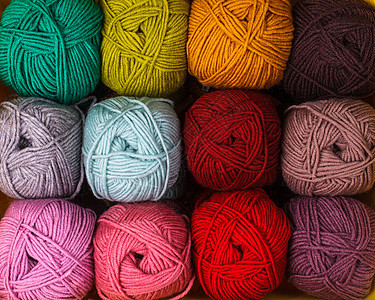 颜色线丝绸棉布团体工艺彩虹羊毛线程针织光谱绳索图片