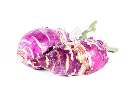 孤立的Kohlrabi饮食季节生活美食芸苔植物宏观蔬菜农场紫色图片