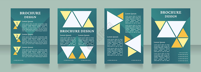 创意数字代理广告空白小册子布局设计图片