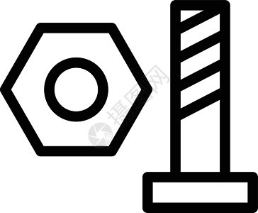 螺滚建造工具工程维修网络黑色坚果硬件钻头螺栓图片