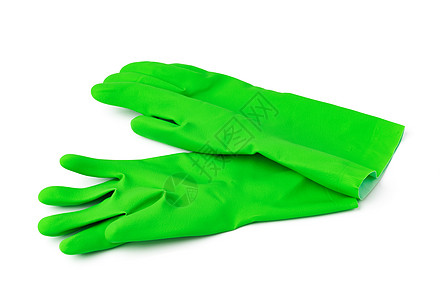 在白色背景上隔离的乳胶防身手套手术洗碗机消毒两只手化学品防护塑胶医生手臂橡皮图片