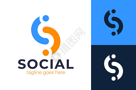 字母S徽标 无穷字母S Logo设计模板 用于商业的矢量标识型设计协会圆圈同步解决方案环形送货金融艺术技术六边形图片