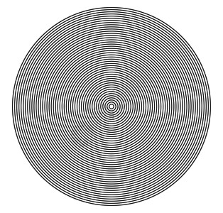 同心圆元素 黑白色环 声波单色图形的抽象矢量图黑色几何学艺术标识白色漩涡墙纸插图圆形技术图片