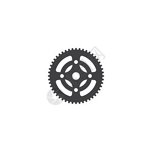 自行车齿轮它制作图案机器黑色圆形车轮工作曲柄小轮车标识工业金属图片