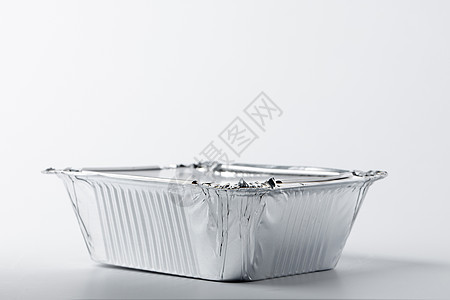 泥土食品盒 白底带外食厨师烘烤盘子餐厅包装商品金属厨房炊具白色图片