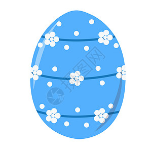 与白花的一个蓝色复活节彩蛋图片