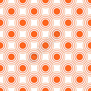 橙色的同心圆无缝瓷砖 股票矢量图背景图片