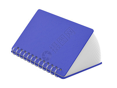 螺旋笔记本日记蓝色记事本空白软垫备忘录笔记皮革图片