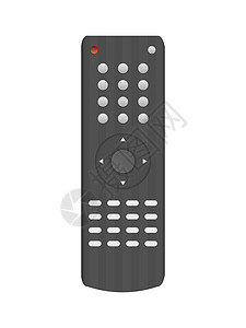 黑色电视遥控器 3d 逼真的遥控矢量 在白色背景上被隔离图片