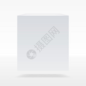 大现实白色幼崽正方形场景数字空白展示平台展览讲台石膏盒子图片