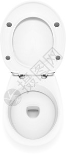 3D 逼真的白色清洁马桶家庭阴影产品卫生生活陶瓷卫生间蓝色洗手间营销图片