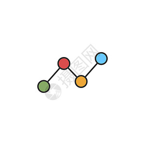 彩色图形图标 在白色背景上孤立的股票矢量图图片