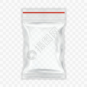 带 Ziploc 的透明空白填充塑料袋灰色塑料推广嘲笑食物零售品牌压板拉链产品图片