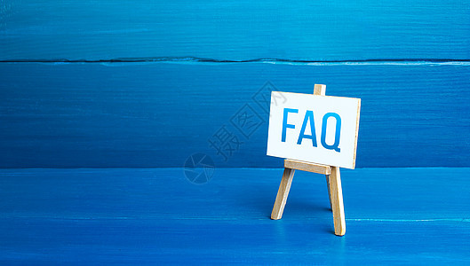 带有 FAQ 常见问题 的画架 克服困难和误解的可用答案 向导 导航 提示 评论 用简单的语言解释 说明和规则图片