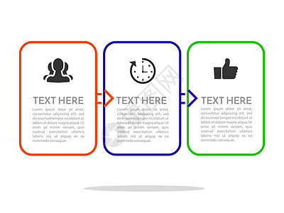 时间线信息图表设计元素和数字选项 经营理念与 3 个步骤 可用于工作流布局图表手动报告网页设计 演示文稿的矢量业务  EP图片