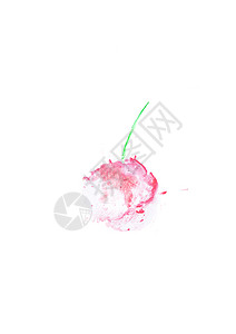 用蜡和蜡笔制作的樱桃的精美插图 徽标或图案的甜樱桃插图图片