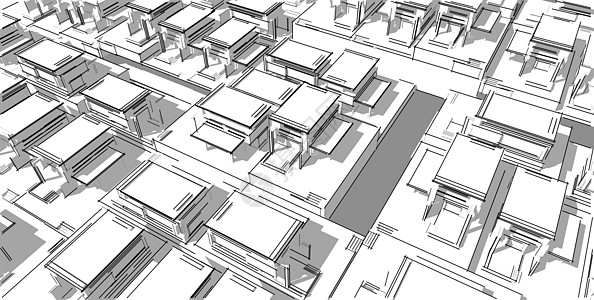 城市景观 建筑视角 城市天际现代建筑等插图图片