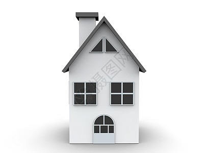 在白色背景 3d 渲染中隔离的房子建筑学住宅商业家庭建筑财产窗户销售村庄插图图片