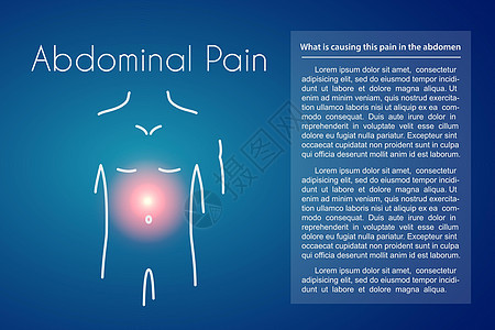 矢量腹痛蓝色背景图片