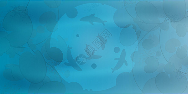 鱼在水顶视图中 或湖泊清澈湛蓝的水 方形横幅 矢量图热带捕食者灰鲨动物潜水假期潜水员野生动物鲨鱼旅行图片