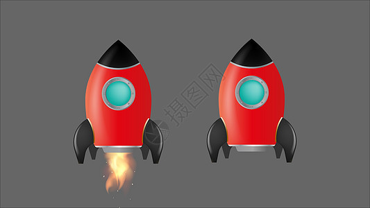火箭起飞 在灰色背景隔绝的红色火箭 适合激励职业发展和成就 向量火焰天空速度动机商业科学勘探创新技术车辆图片
