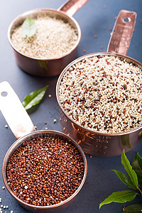 混合生杂原quinoa早餐烹饪纤维桂冠粮食麸质营养种子食物核心图片