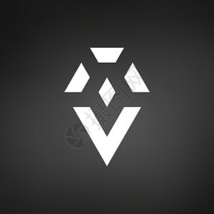 水晶或闪亮的钻石 logovip 豪华概念 辉煌的珠宝企业形象 在黑色背景上孤立的股票矢量图图片