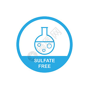 无硫酸盐图标符号简单设计图片