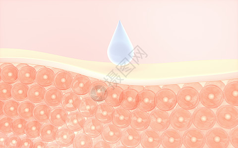 皮肤细胞吸收血清 3D接触胶原医疗化妆品渲染真皮药品维修液体产品治疗背景图片
