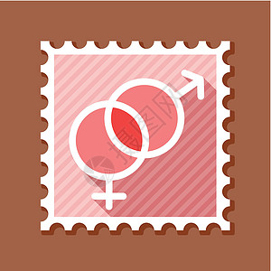 男女印花矢量符号邮票婚礼夫妻女性化标签男生婚姻男人贴纸邮戳背景图片