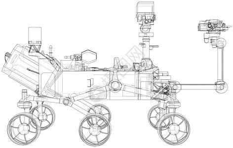 火星探测器  3 的矢量渲染勘探草图行星外星人地质学气氛小说天文学精神殖民地图片