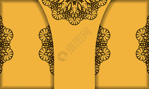 黄色条纹 印地安褐色装饰品 在徽标下设计图片
