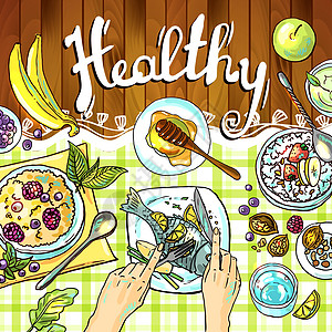 健康食品食物浆果盘子饮食刻字蔬菜收成谷物香蕉服务图片