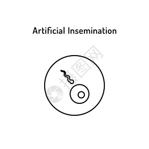 体外受精矢量标志 试管符号中的卵子和精子实验室艺术灯泡生活技术生物学微生物学插图胚珠生物图片