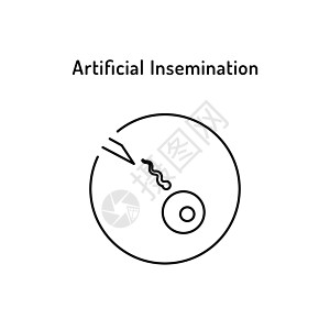 体外受精矢量标志 试管符号中的卵子和精子怀孕施肥生育力艺术技术生物学药品微生物学线条生物图片