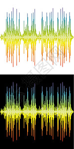 声音横幅 彩色标志均衡器 孤立的设计符号技术录音机音乐旋律白色彩虹立体声歌曲配乐节拍图片