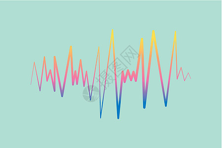 音乐波播放器徽标信号波浪展示波形横幅白色彩虹技术标识振动图片